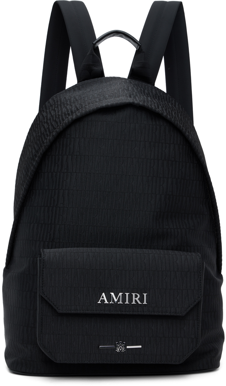 AMIRI Black Monogram Backpack
