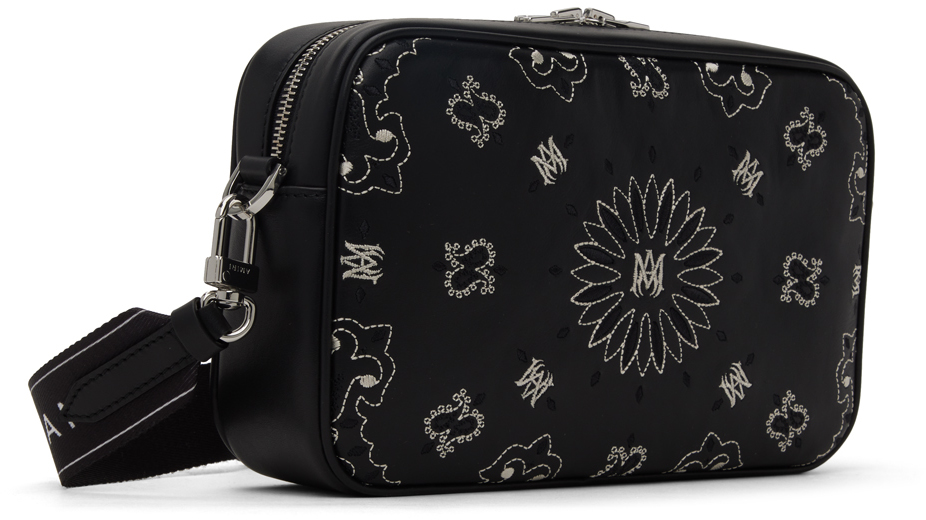 Amiri Paisley Canvas Bum Bag - Black