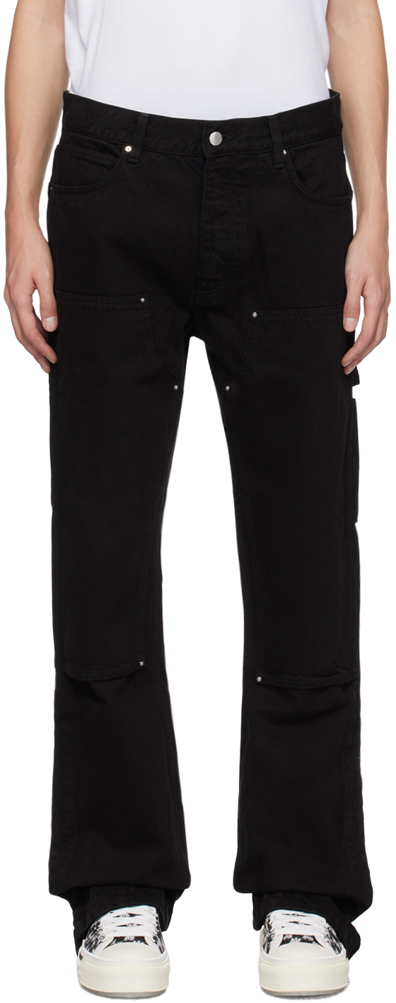 Amiri Black Cuff Vent Jeans In Black Od