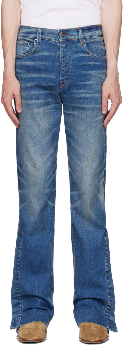 AMIRI: Indigo Stack Jeans