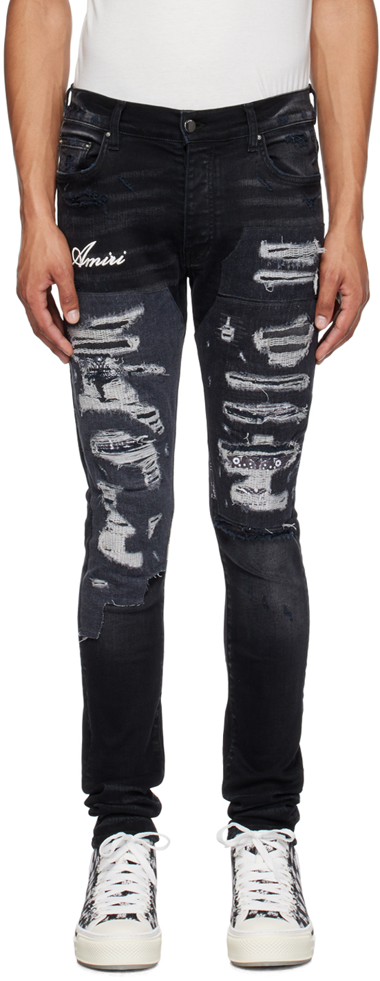 Black Artisanal Jeans by AMIRI on Sale