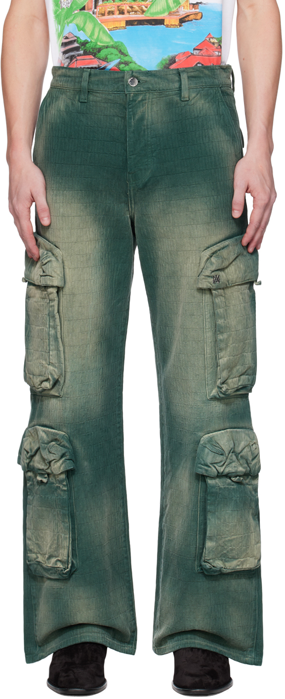 Brown Flare Cargo Pants