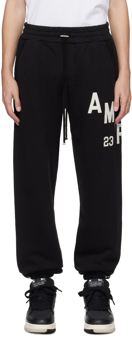 Black Appliqué Sweatpants by AMIRI on Sale