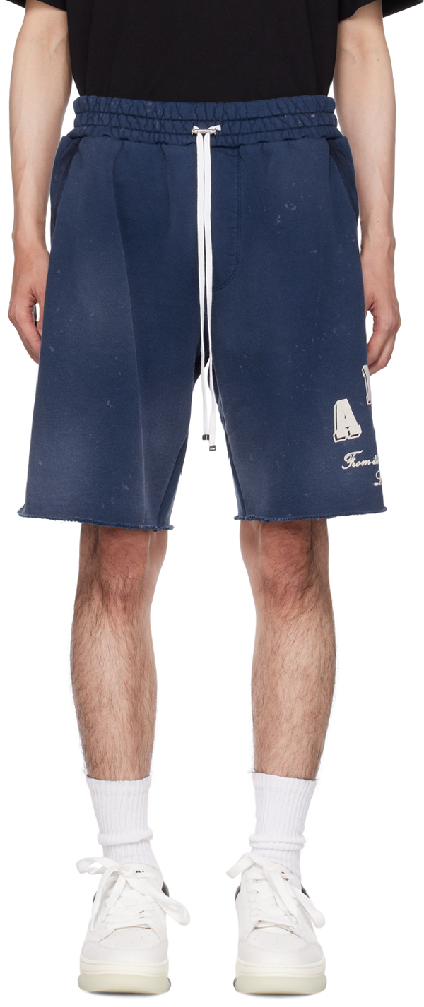 Blue Vintage Collegiate Shorts