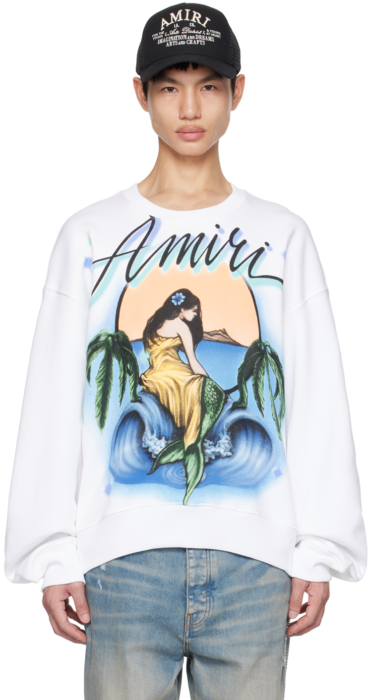 Amiri White Printed Sweatshirt