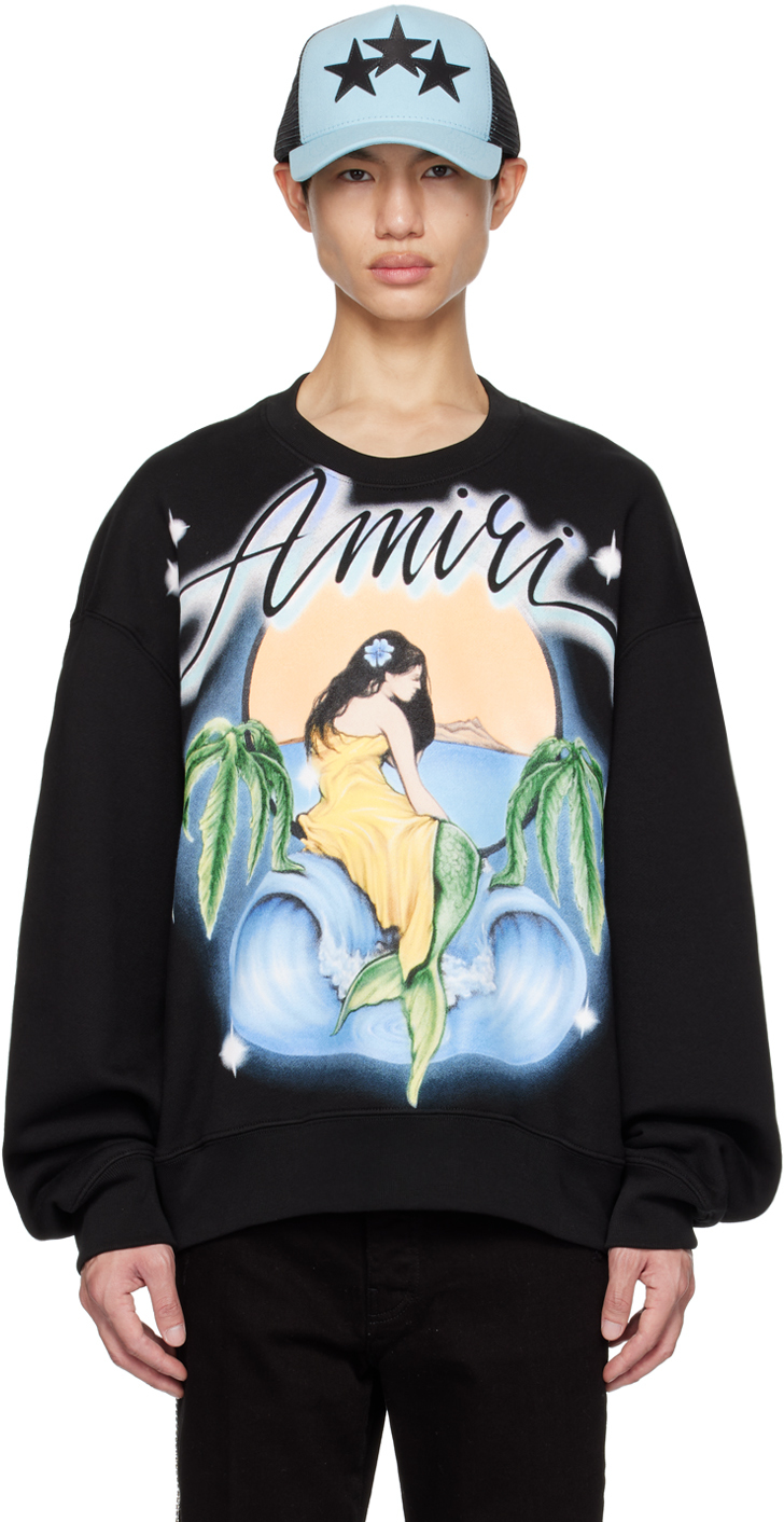 AMIRI Black Printed Sweater