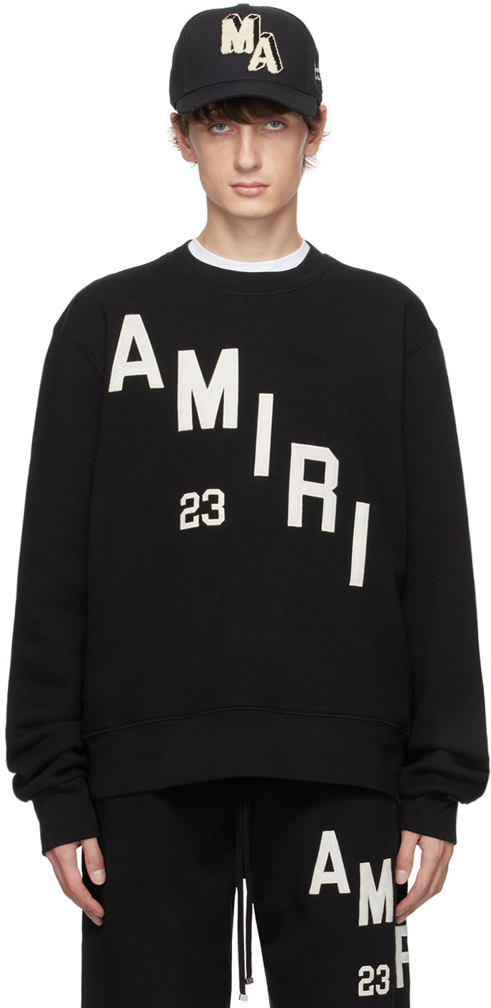 AMIRI Black Appliqué Sweatshirt