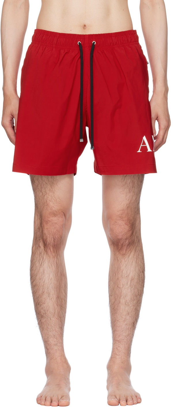 Red M.A. Swim Shorts by AMIRI on Sale