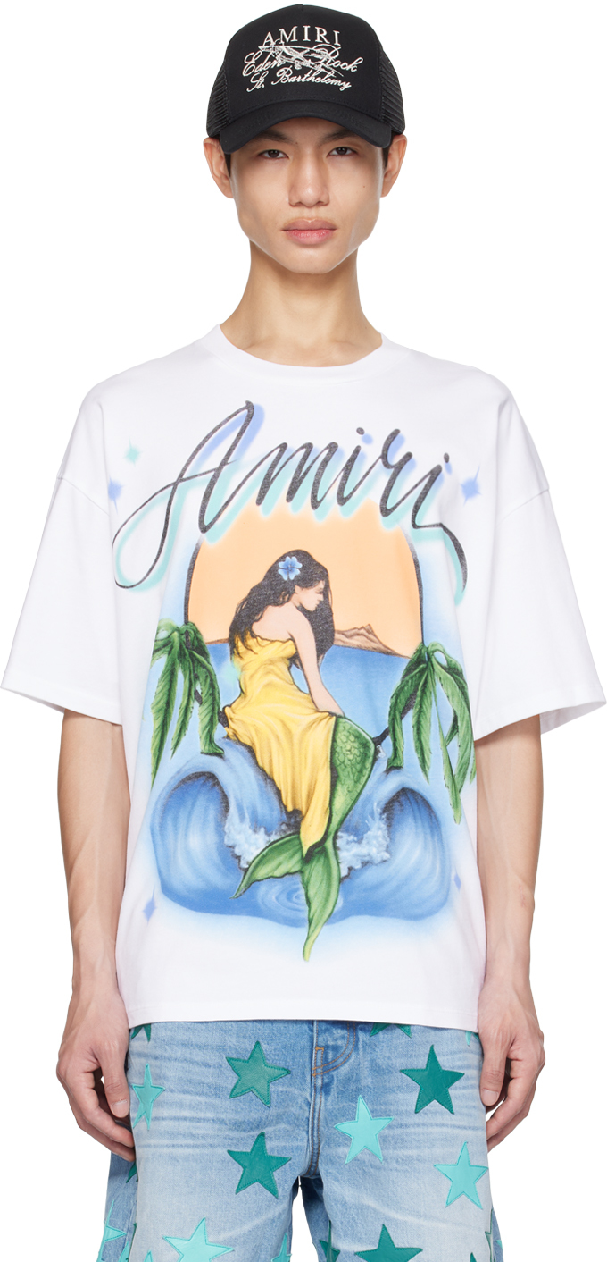 AMIRI: White Printed T-Shirt | SSENSE