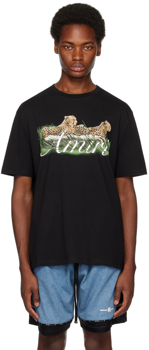 Black Cheetah T-Shirt by AMIRI on Sale