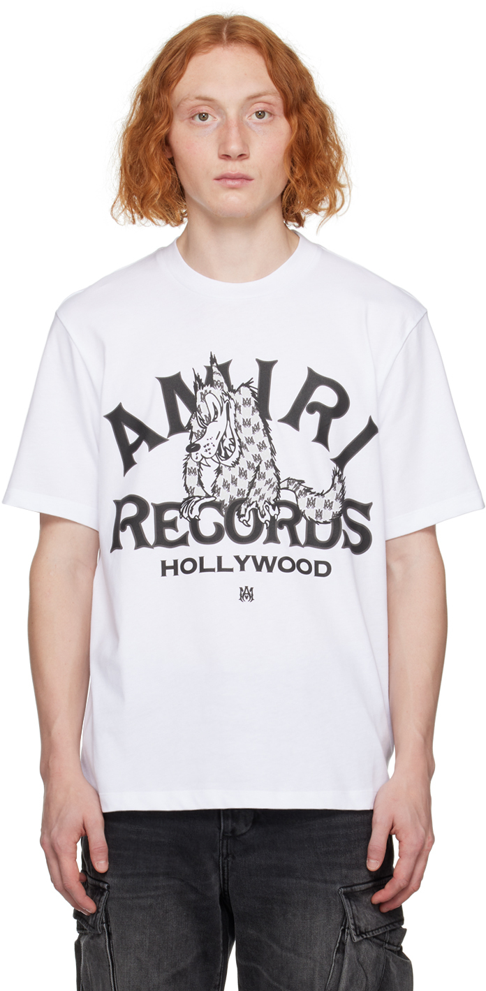 AMIRI White Records Wolf T-Shirt