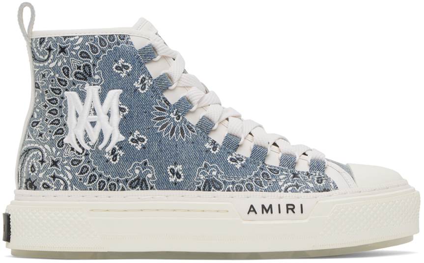 AMIRI Blue Court High Sneakers