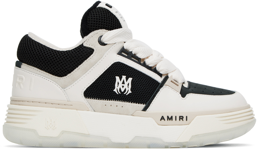AMIRI: White & Black MA-1 Sneakers | SSENSE