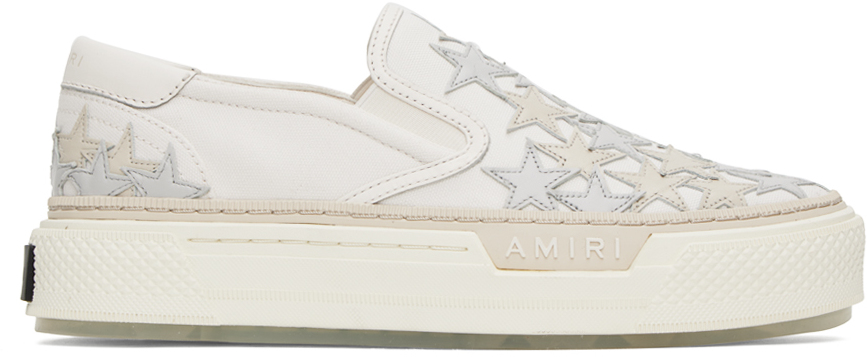 AMIRI Off-White Stars Court Slip-On Sneakers