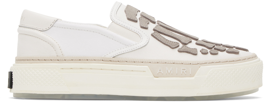 Amiri Skel Top Slip-on Sneakers In White