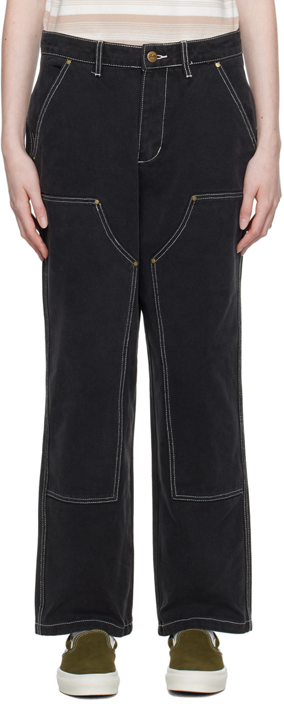 Black Double Knee Trousers