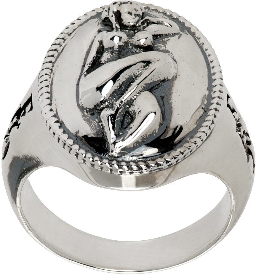 Enfants Riches Deprimes Silver Pin Up Girl Cameo Ring