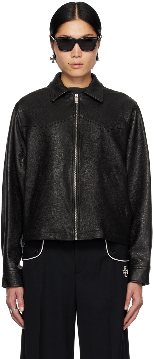 Black Signature Western Leather Jacket