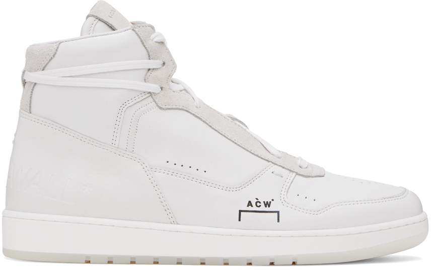 Shop A-cold-wall* White Luol Hi Top Sneakers In Optic White
