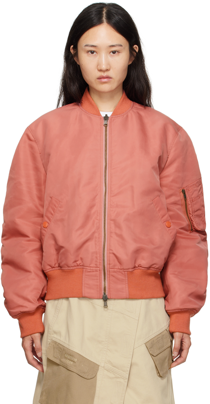 Martine Rose Pink Classic Bomber Jacket In Dusty Pink