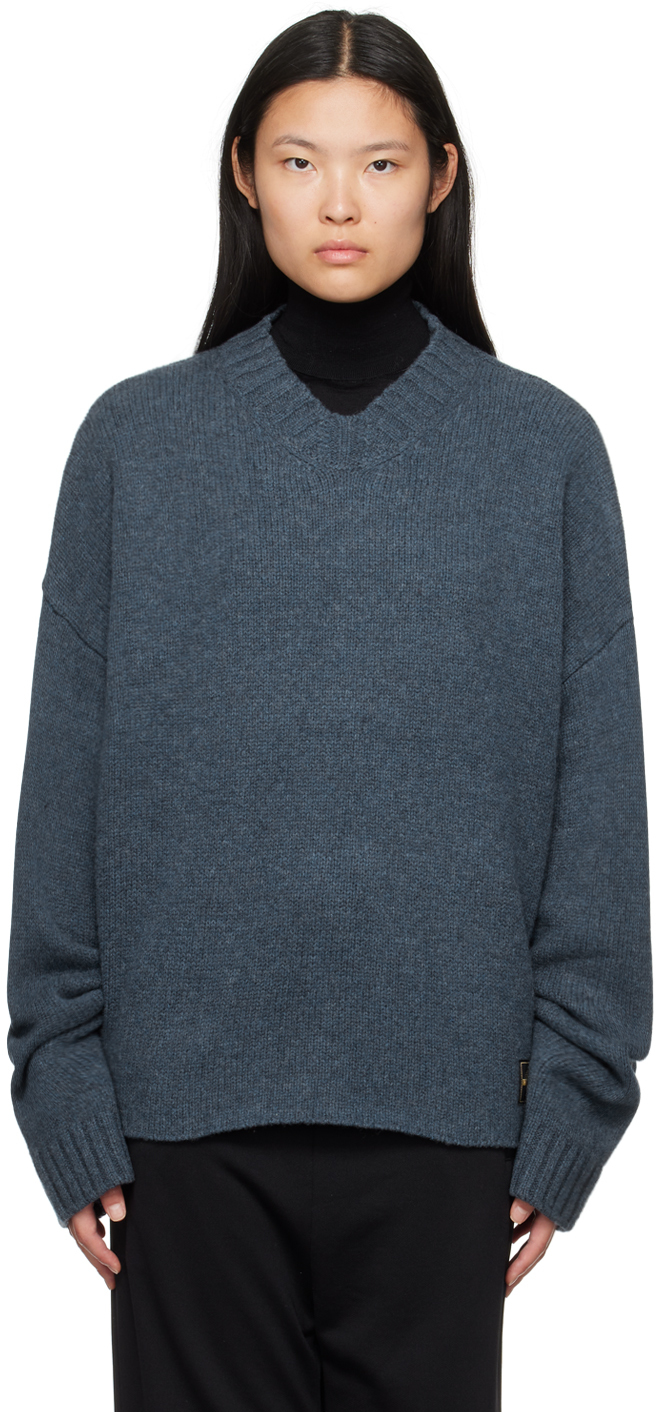 Martine Rose: Navy Oversized Sweater | SSENSE