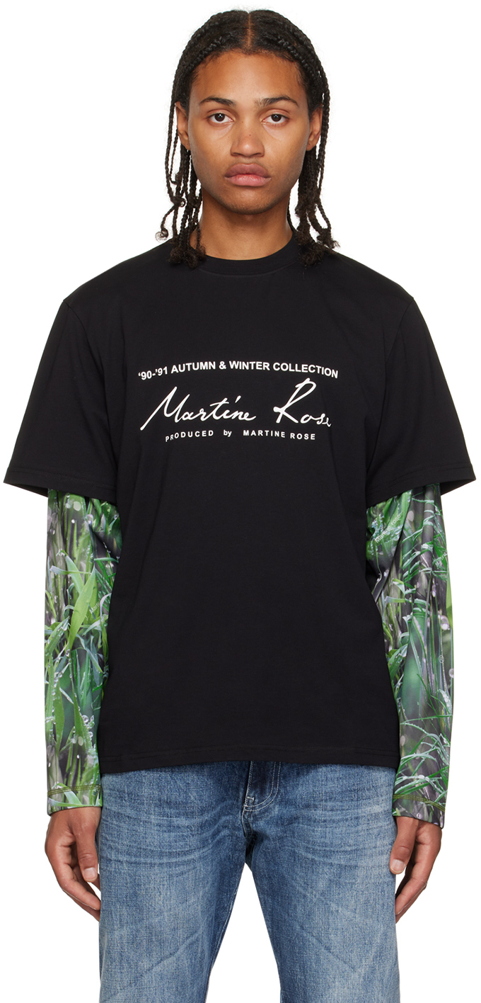 Martine Rose Mens Logo T shirt XS White Black 09-91 Autumn & Winter  Collection