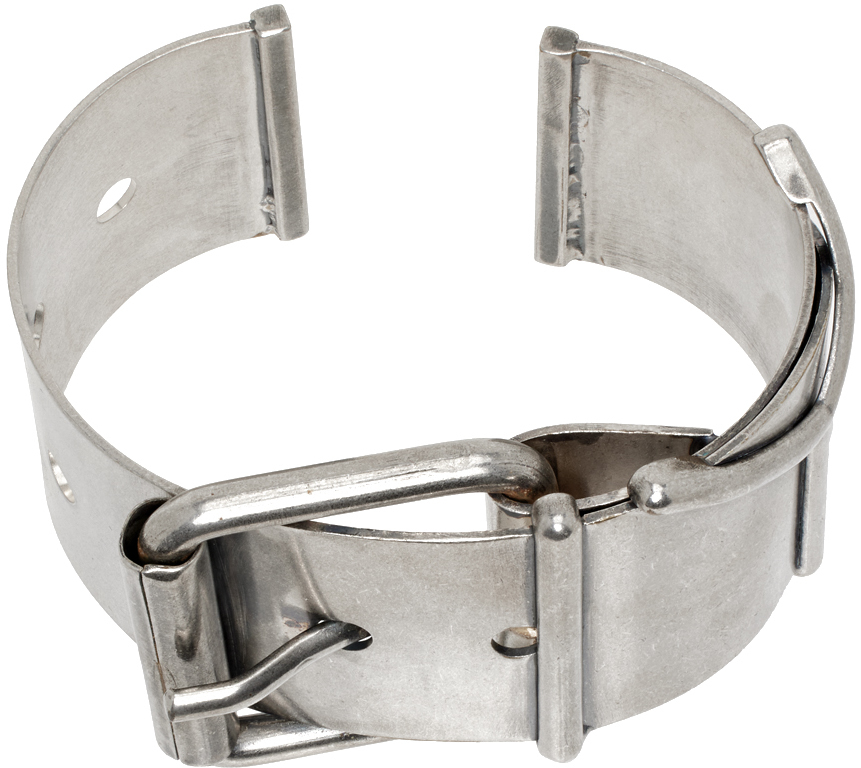 Silver Y Belt Cuff Bracelet by Y/Project on Sale