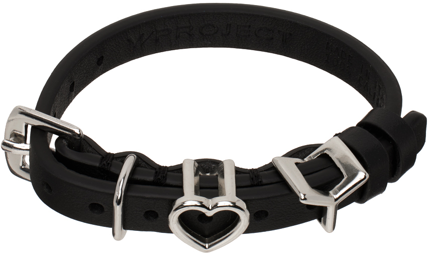 Black Y Heart Belt Bracelet