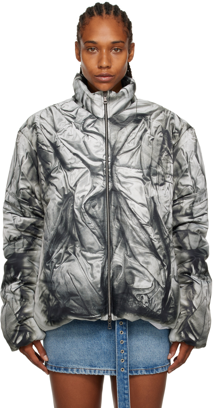 Gray Compact Puffer Jacket