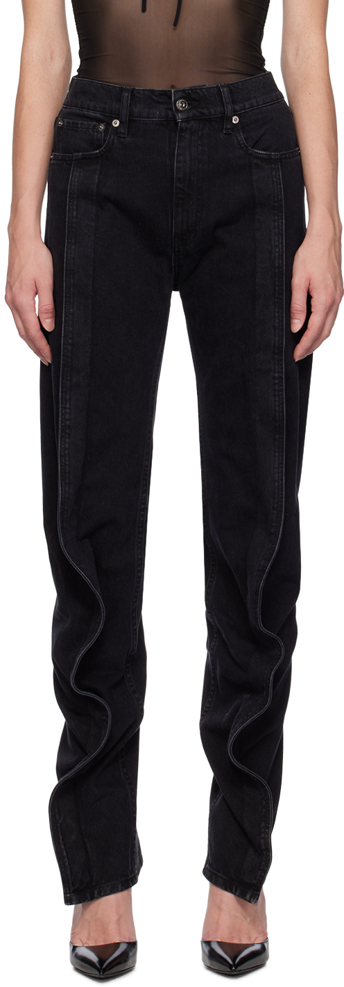 Shop Y/project Black Evergreen Banana Jeans In Evergreen Black