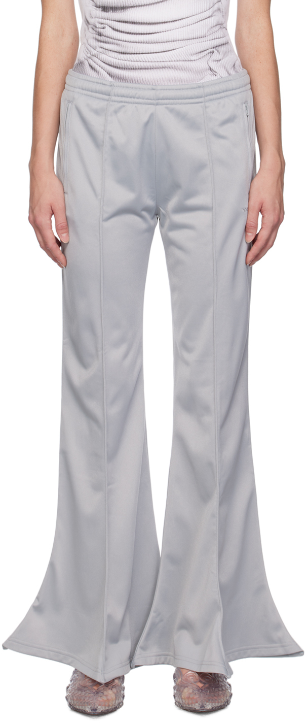 Y/project Gray Trumpet Trousers In Grey