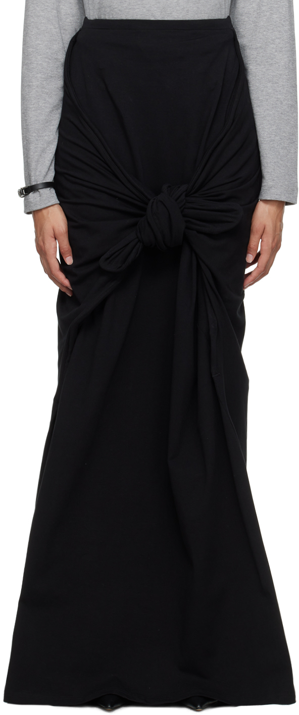 Y/Project Black Wire Wrap Maxi Skirt