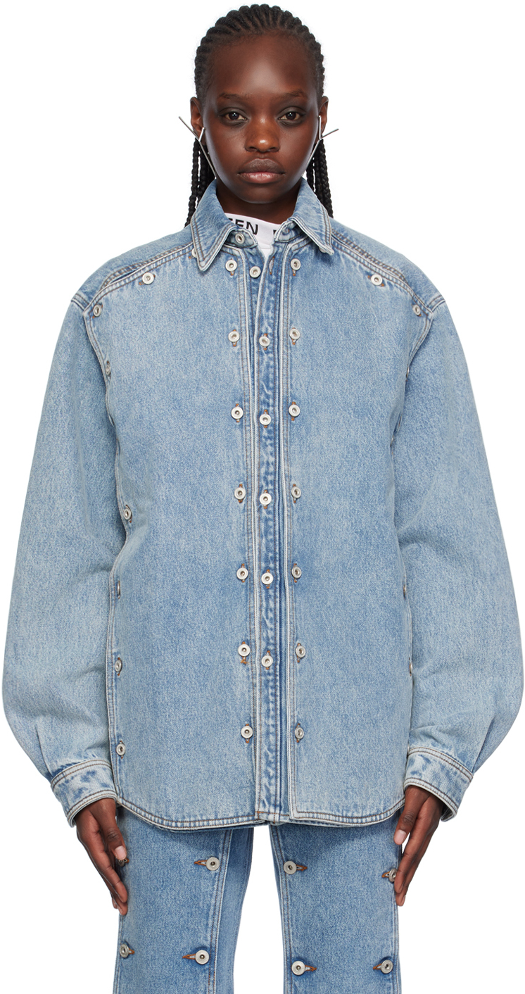 Y/Project Blue Snap Off Denim Shirt | Smart Closet