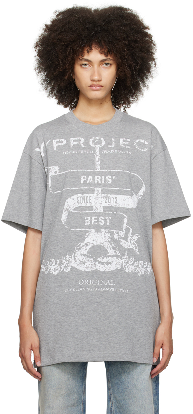 Y/Project Gray 'Paris' Best' T-Shirt