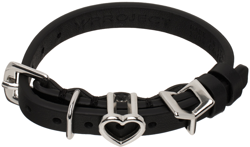 Y Heart Belt (BELT11B-S24-S10-BLACK-RHINESTO)