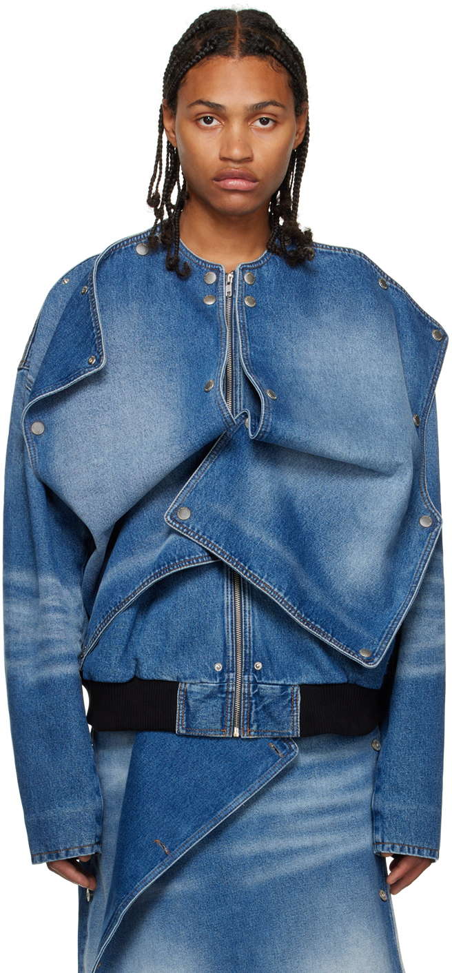 Y/project Blue Snap Off Denim Jacket