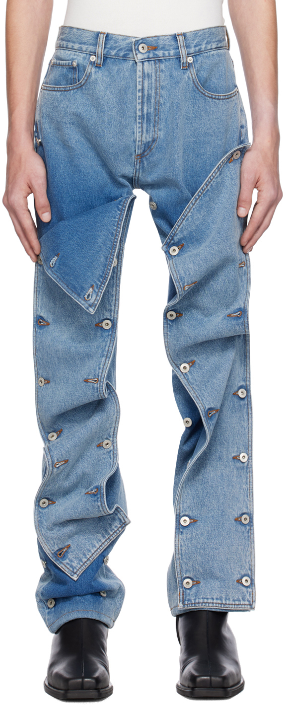 Blue Snap Off Jeans by Y/Project on Sale