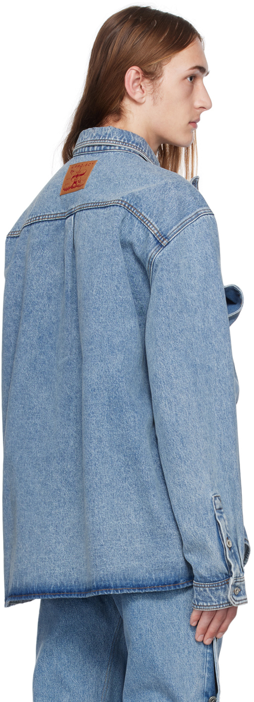 Y/Project Blue Snap Off Denim Shirt | Smart Closet