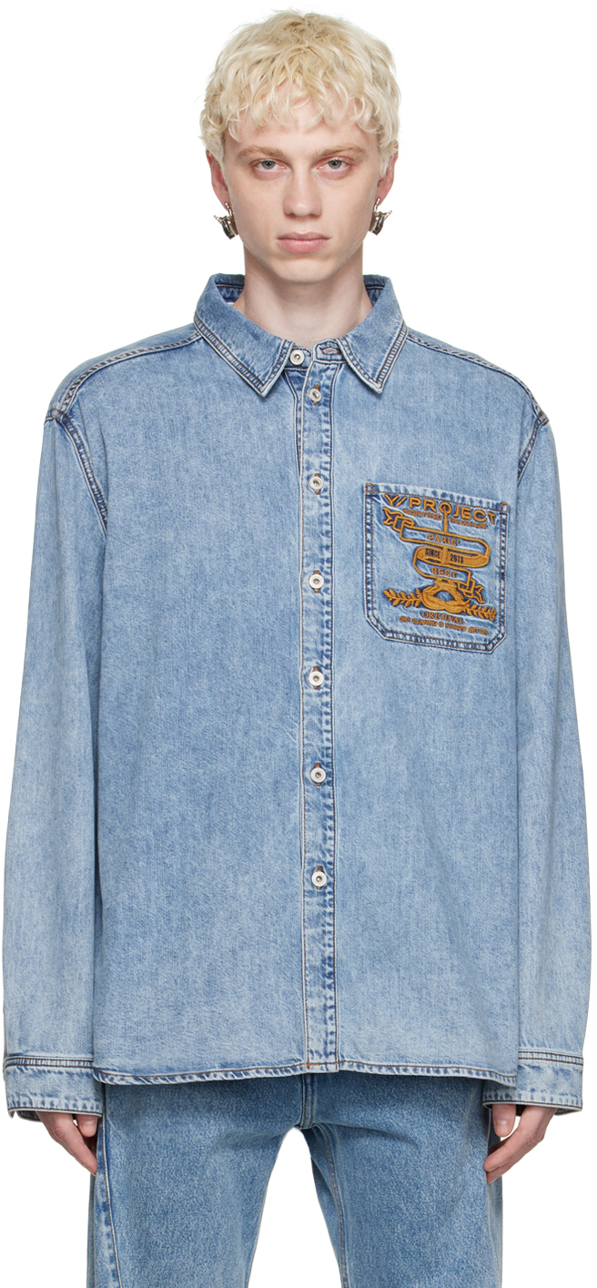 Blue Paris' Best Denim Shirt by Y/Project on Sale