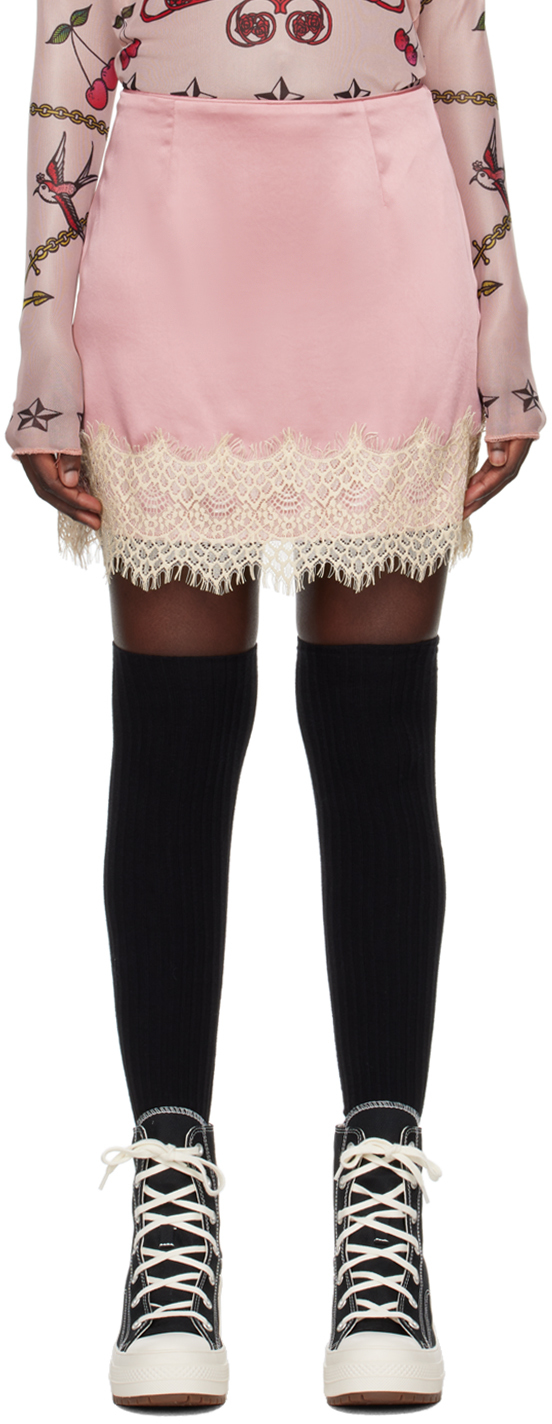 Pink Soiree Miniskirt by Anna Sui on Sale