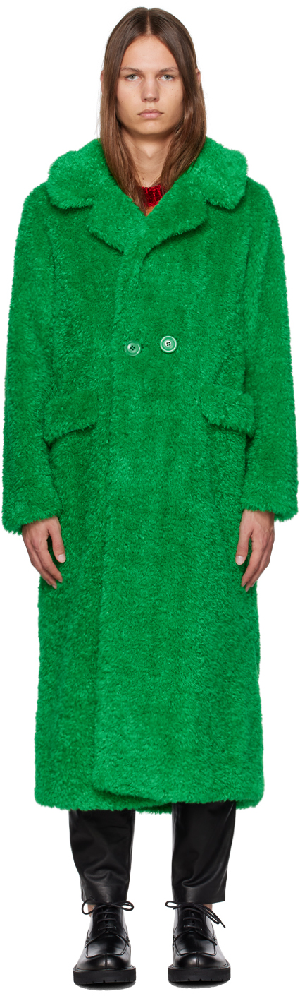 Anna Sui Ssense Exclusive Green Coat In Clover