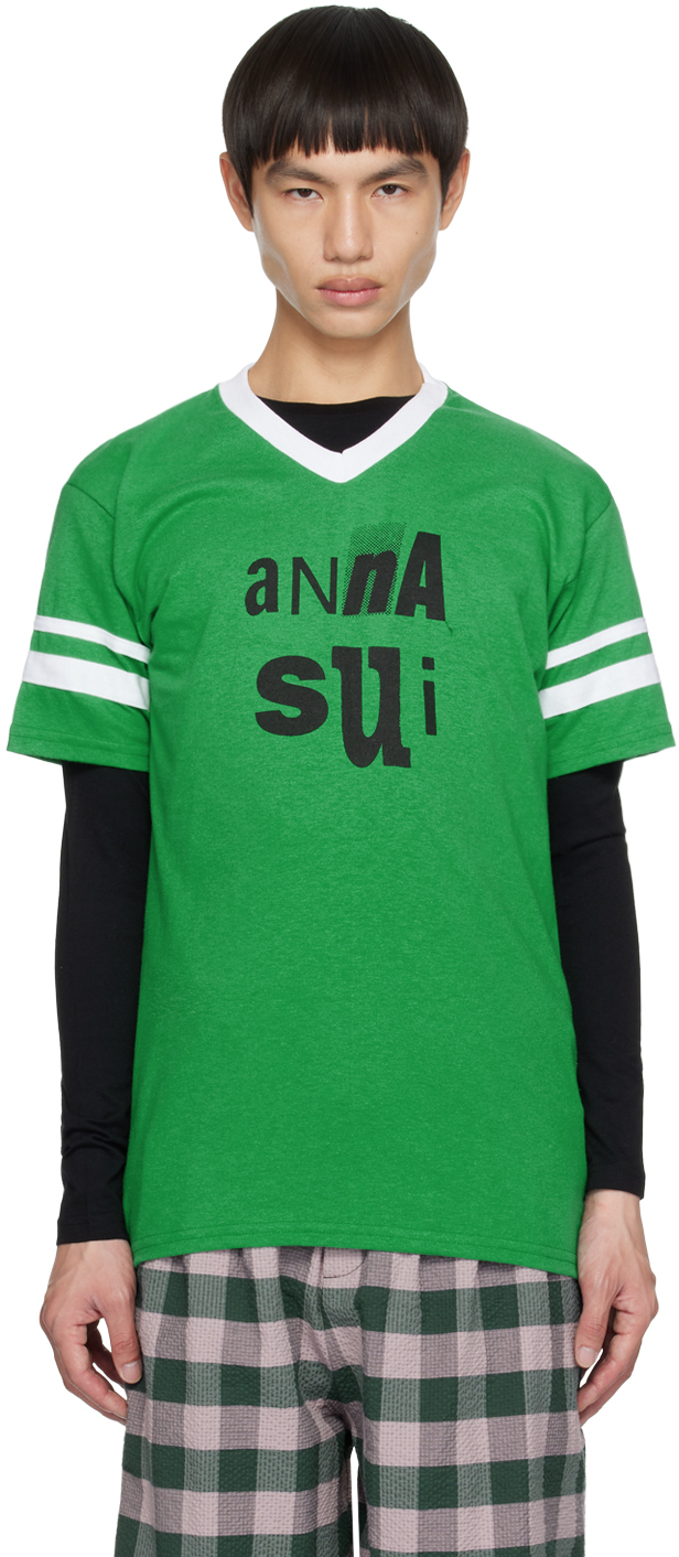 Anna Sui Green Football T-Shirt