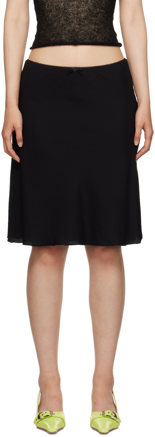 GUIZIO Black Paloma Midi Skirt