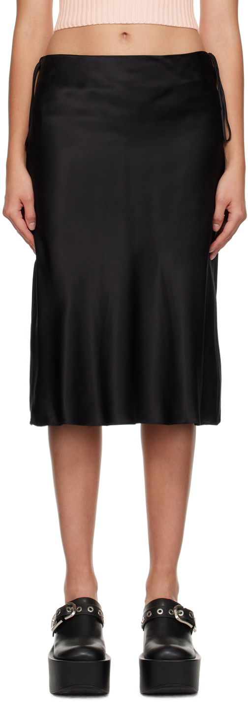 Black Mae Midi Skirt