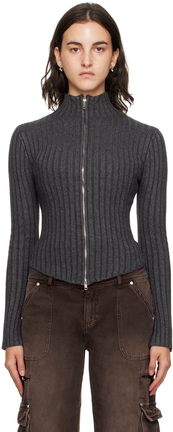 Guizio Gray Nell Cardigan In Charcoal