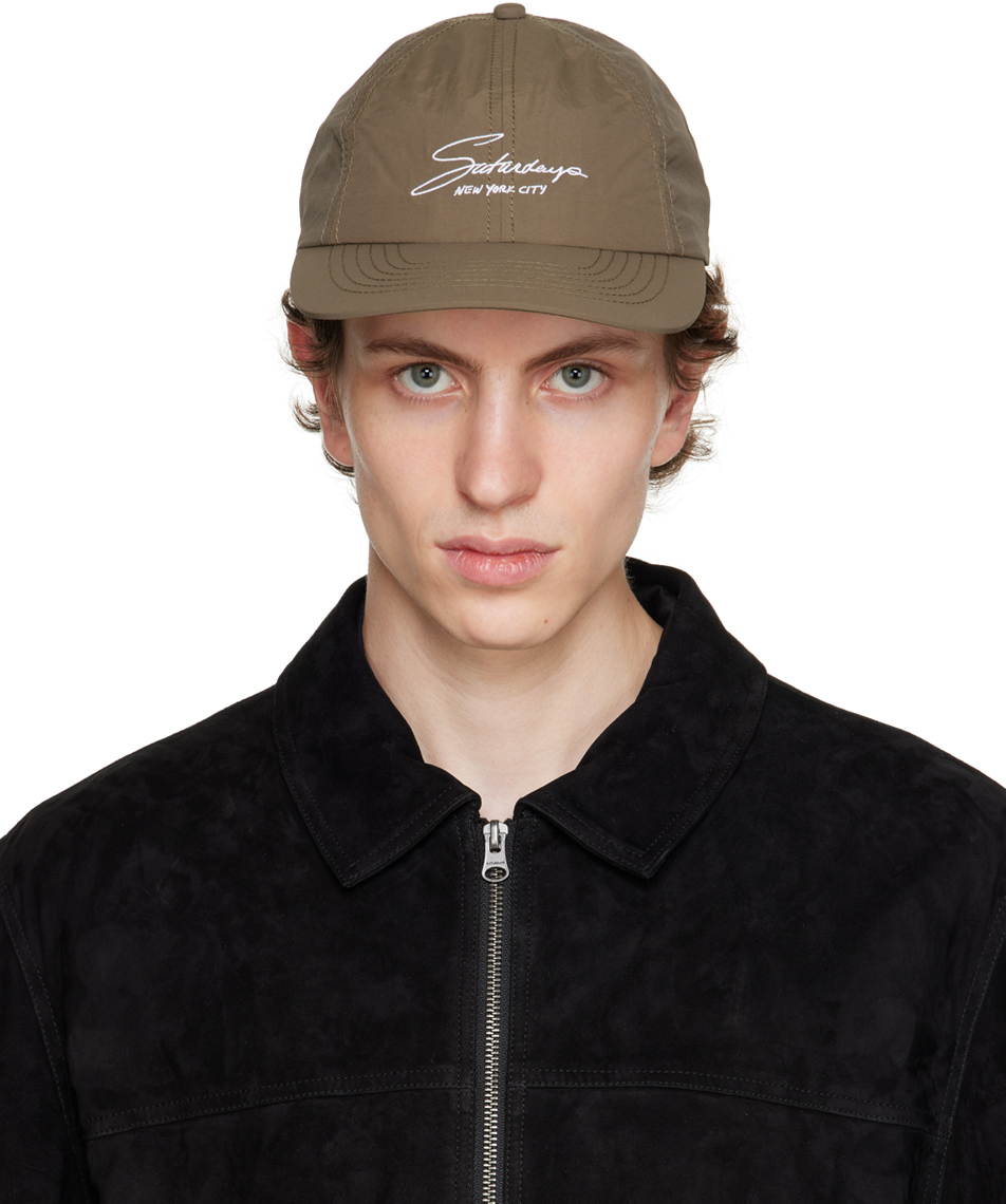 Saturdays NYC: Taupe Abie Signature Dad Cap | SSENSE