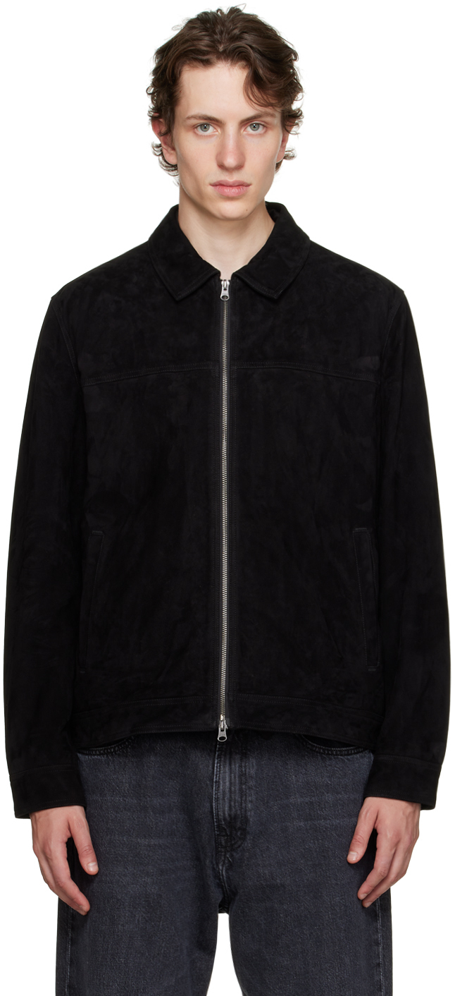 Saturdays NYC: Black Harrison Leather Jacket | SSENSE