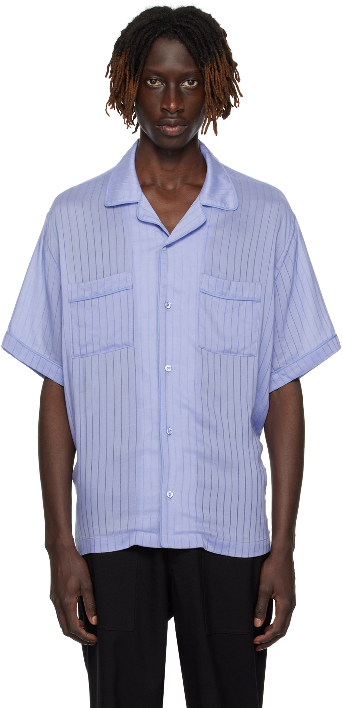 Shop Saturdays Surf Nyc Blue Cameron Shirt In Hydrangea