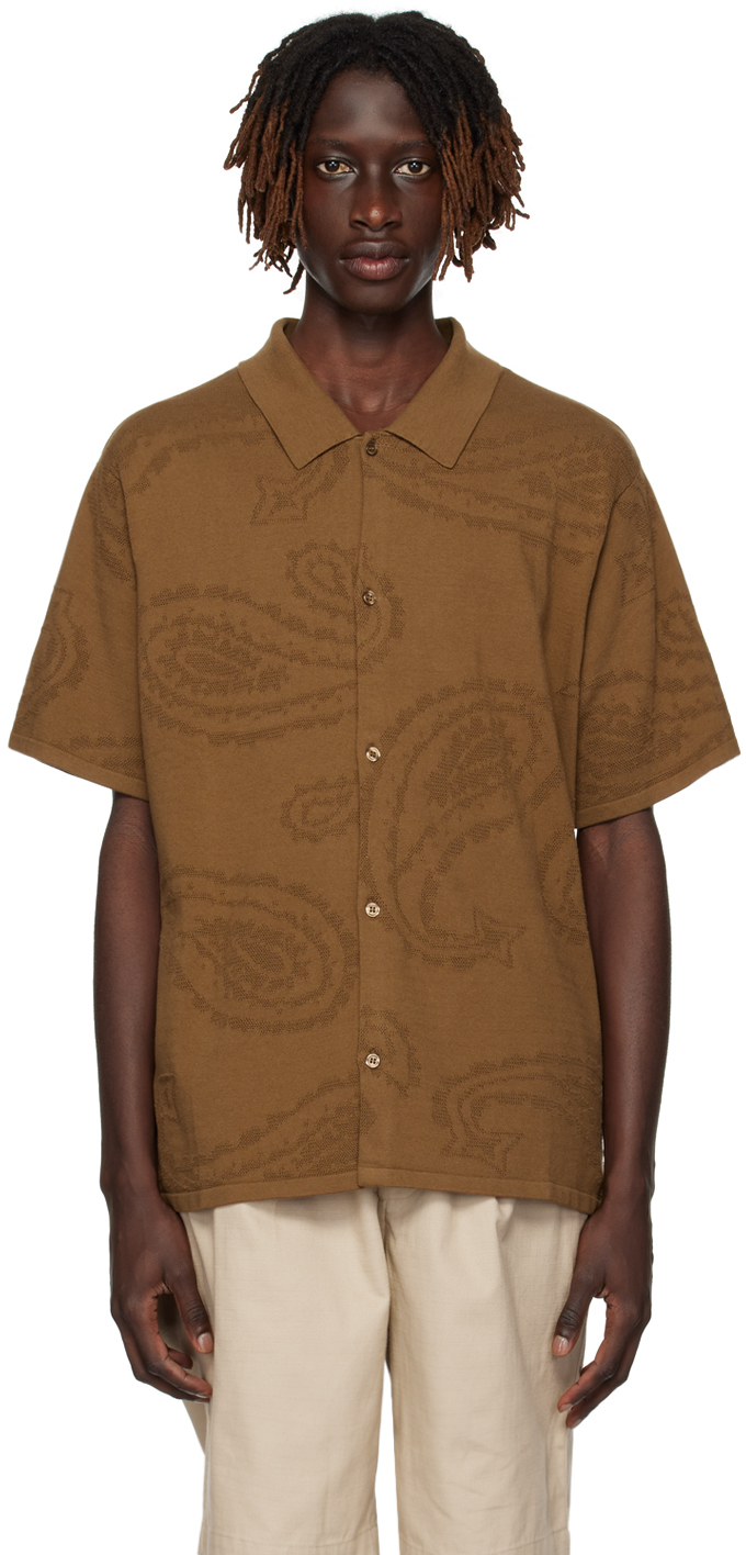 Shop Saturdays Surf Nyc Brown Kenneth Shirt In Sepia