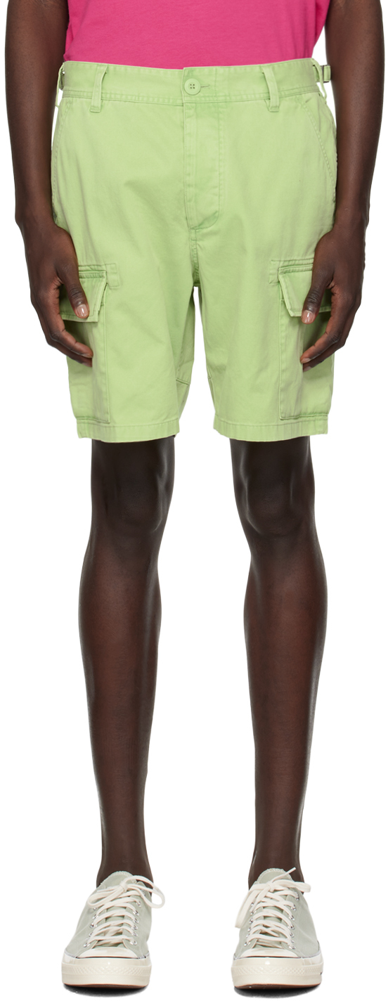 Shop Saturdays Surf Nyc Green Balugo Sunbaked Shorts In Forest Shade